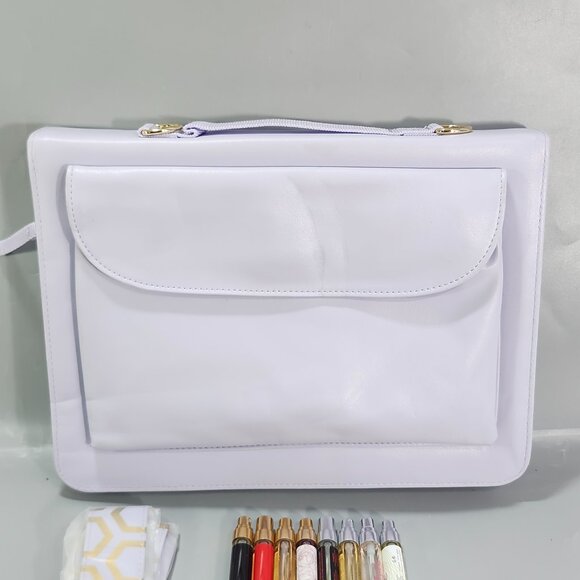 Jafra Mini 7ml Perfume 60 Bottle Storage Organizer Purple Travel Shoulder Bag - Picture 2 of 16